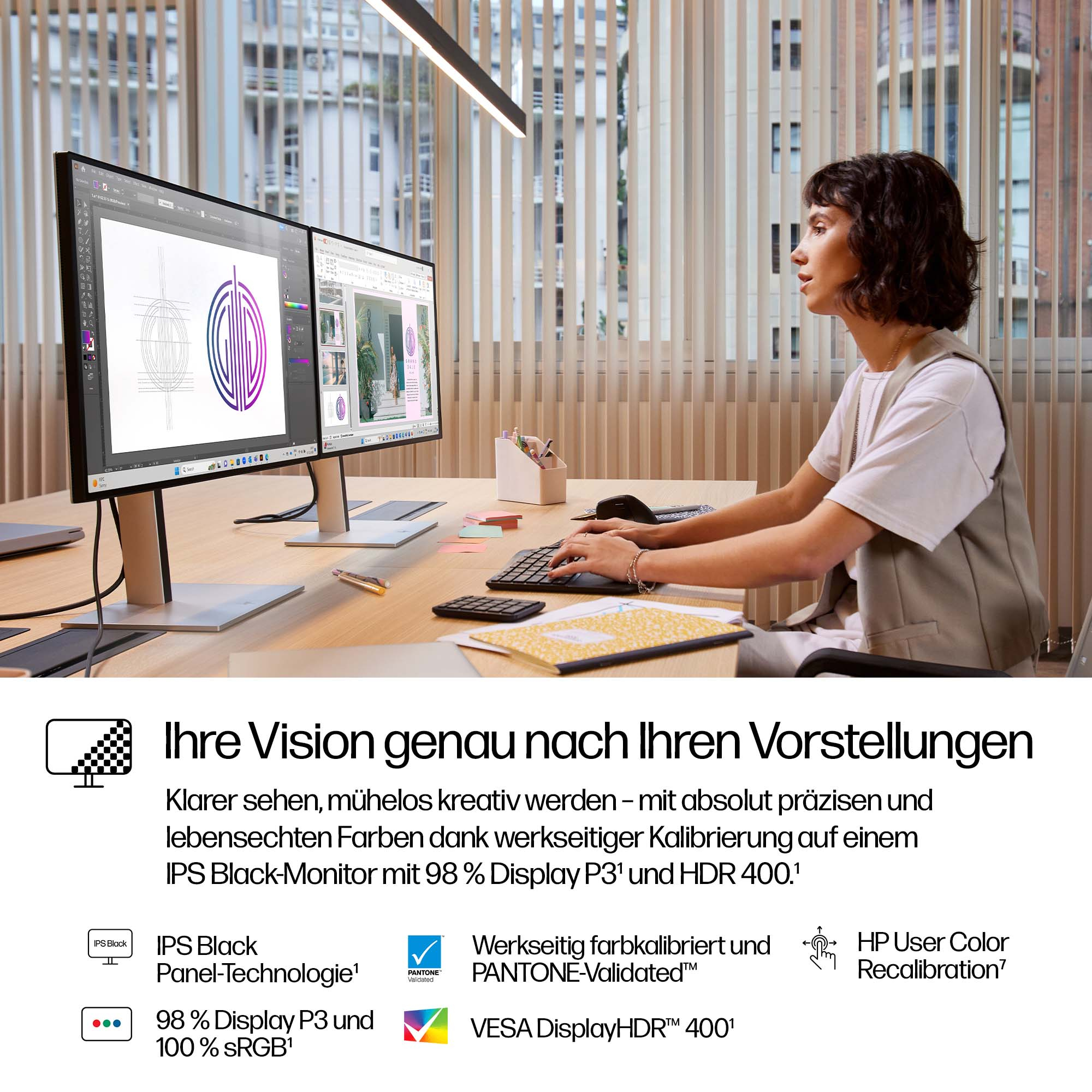 HP Monitor de alta definici�n cu�druple Thunderbolt 4 Pro de la serie 7 de 27 pulgadas: 727pu sin PVC