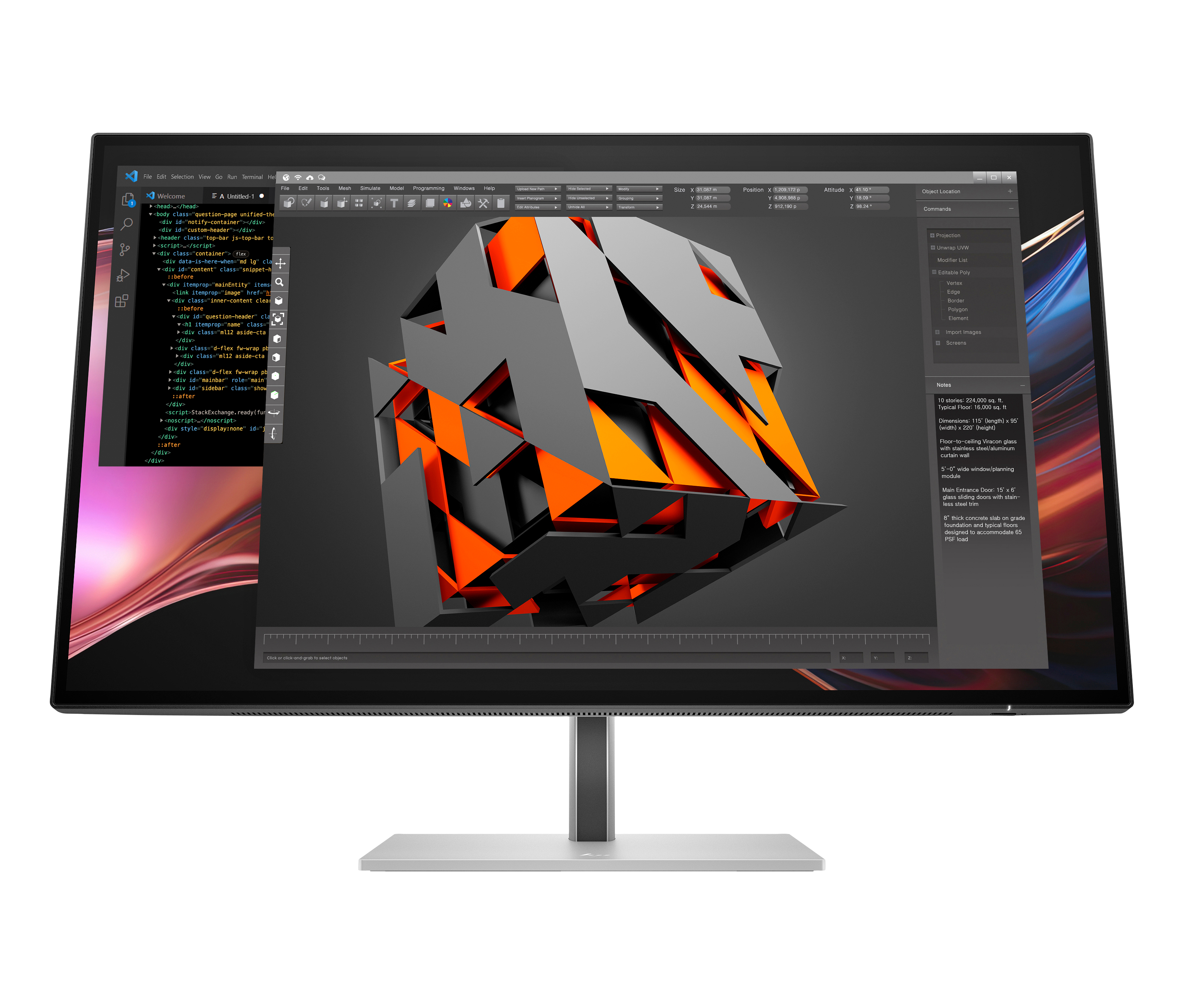 HP Monitor de alta definici�n cu�druple Thunderbolt 4 Pro de la serie 7 de 27 pulgadas: 727pu sin PVC