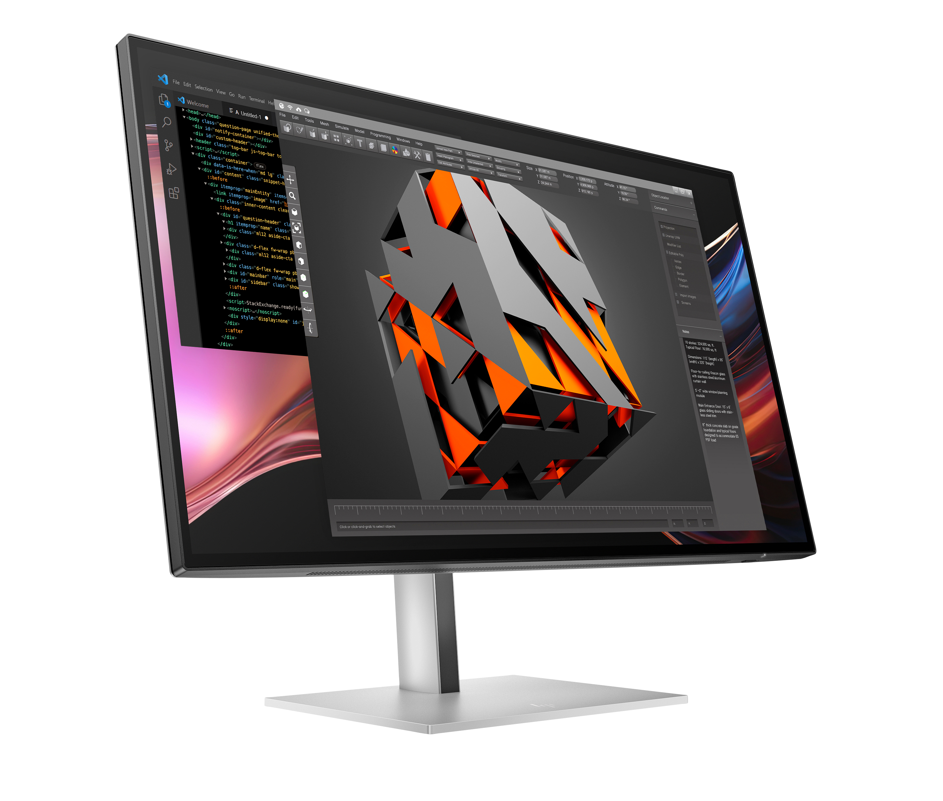 HP Monitor de alta definici�n cu�druple Thunderbolt 4 Pro de la serie 7 de 27 pulgadas: 727pu sin PVC