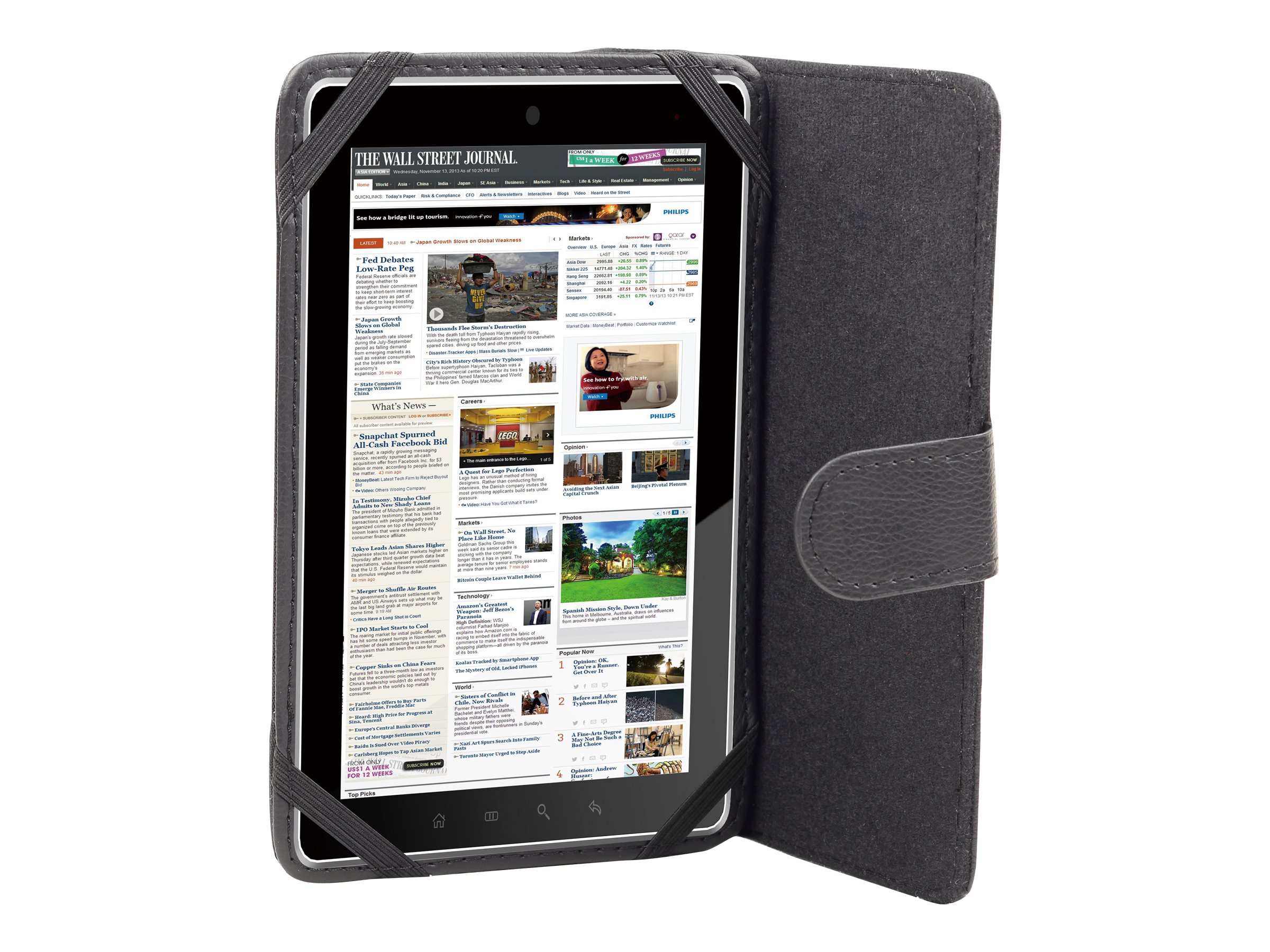 Gembird TA-PC7-001 - Flip-Hlle fr Tablet - Polyurethan-Kunstleder