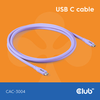 CLUB3D Cable USB C Prpura