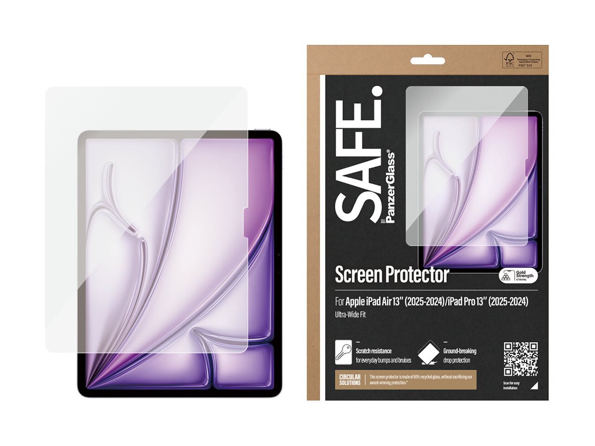 PanzerGlass SAFE. by PanzerGlass - Bildschirmschutz f�r Tablet - ultrabreite Passform - Glas - 13 - f�r Apple 13-inch iPad Pro (M4)