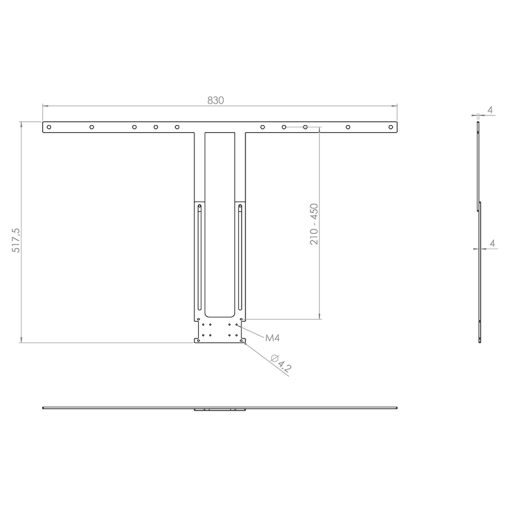 Hagor 2287 mounting kit Black
