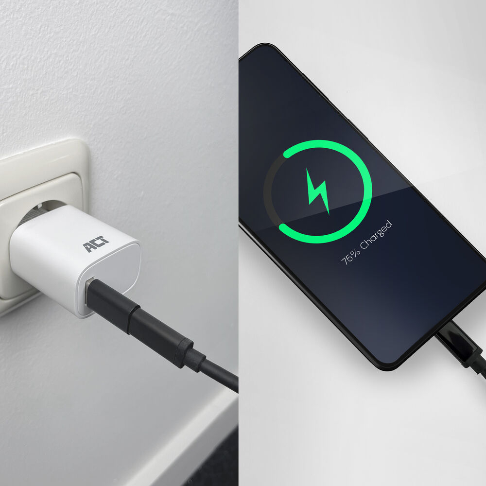 ACT AC7376 adattatore per inversione del genere dei cavi USB A USB C Nero