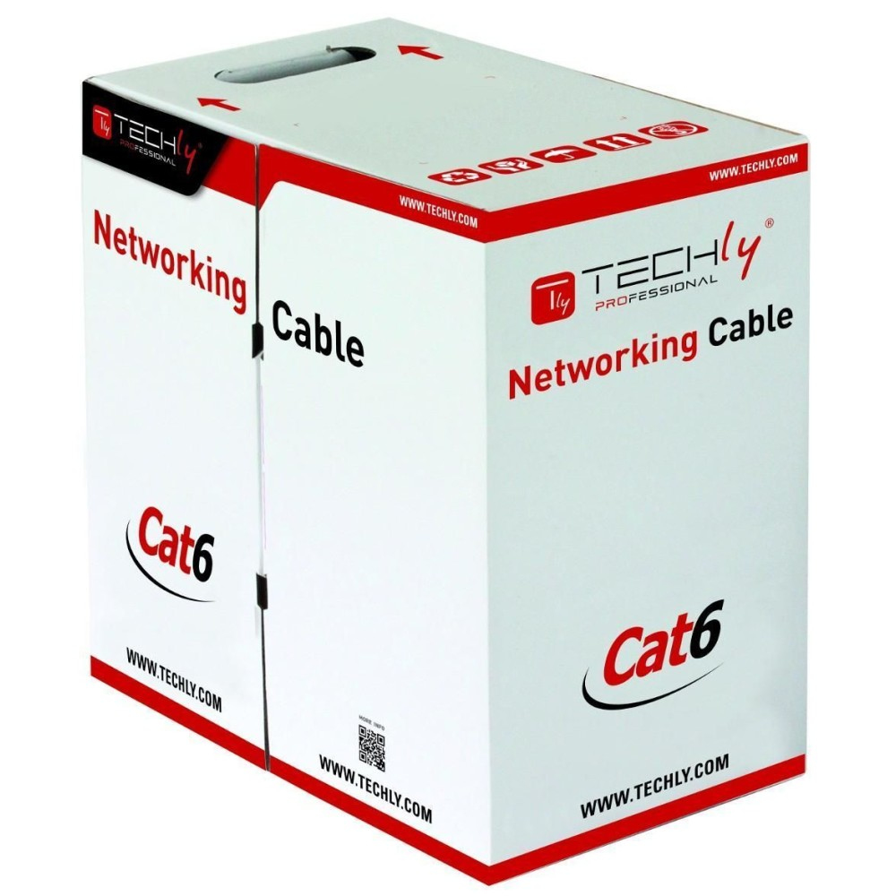 Techly ITP9-FLU-0305 c�ble de r�seau Gris 305 m Cat6 U/UTP (UTP)