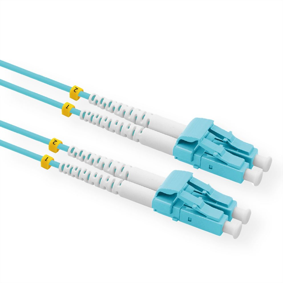 Value 21.99.8820 cble de fibre optique 0,5 m LC OM3 Turquoise