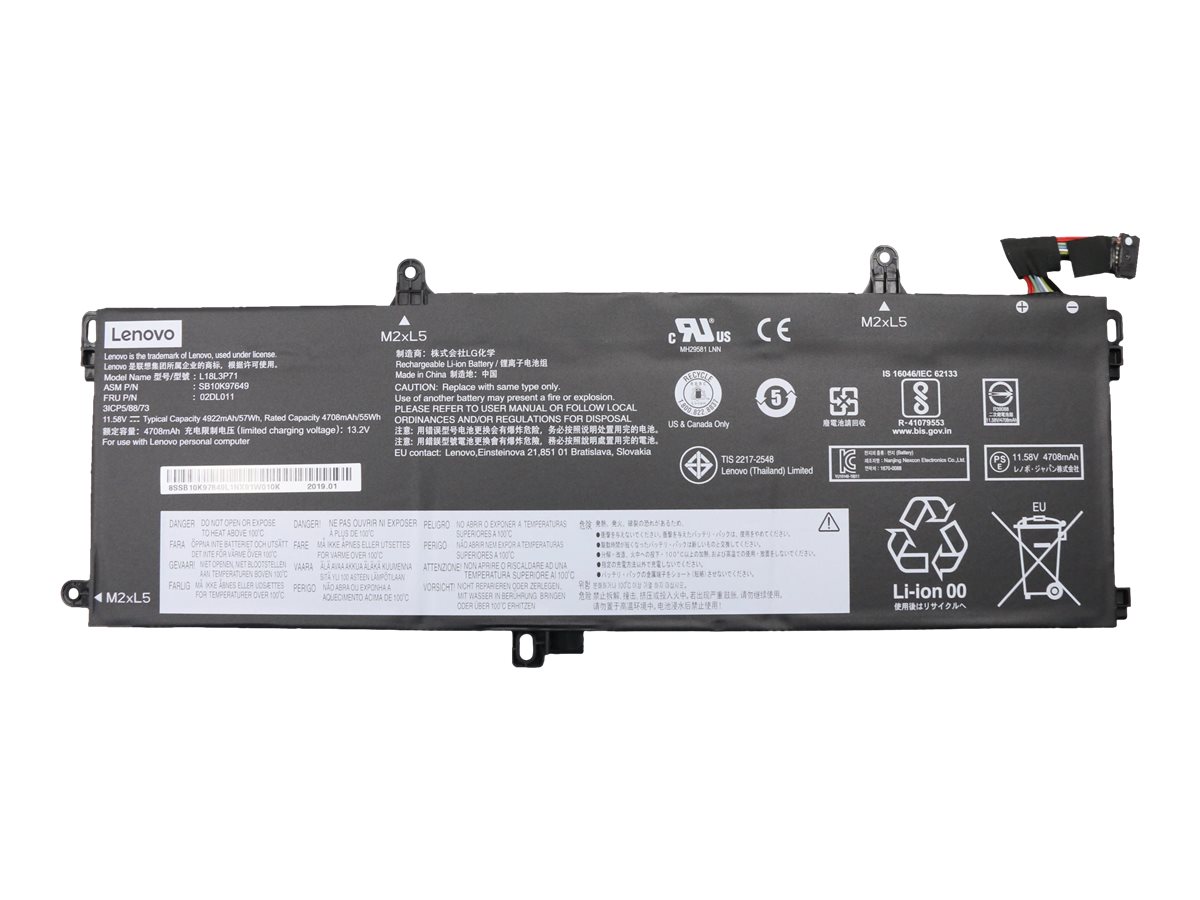 Lenovo LG Chem - Laptop-Batterie - Lithium-Ionen - 3 Zellen