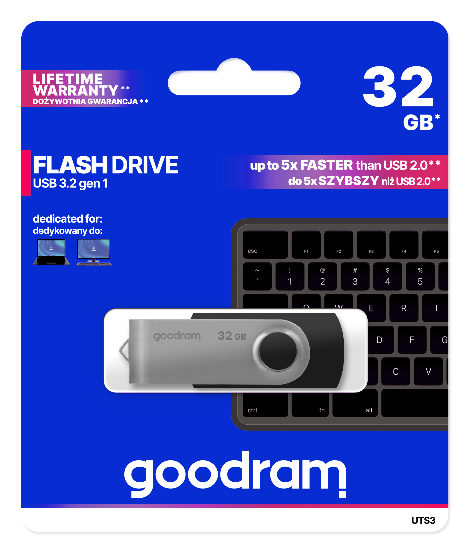 GoodRam UTS3 - USB-Flash-Laufwerk - 32 GB - USB 3.1 Gen 1
