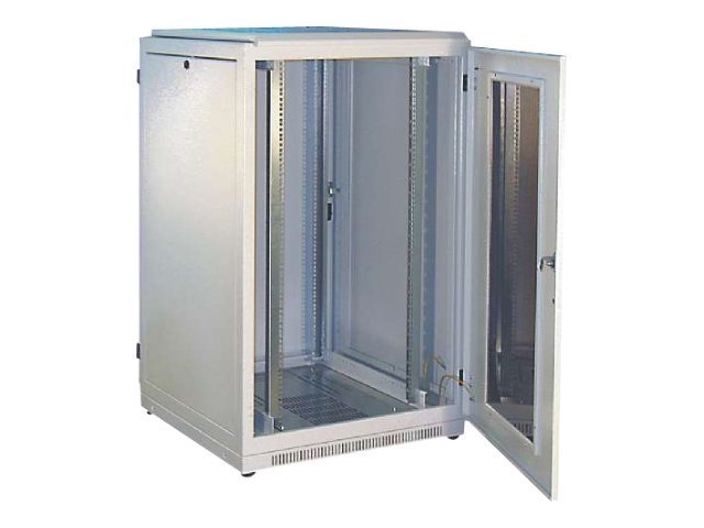 Schweitzer Systemtechnik Standverteiler Variante B - Schrank - Hellgrau, RAL 7035 - 24U - 48.3 cm (19)