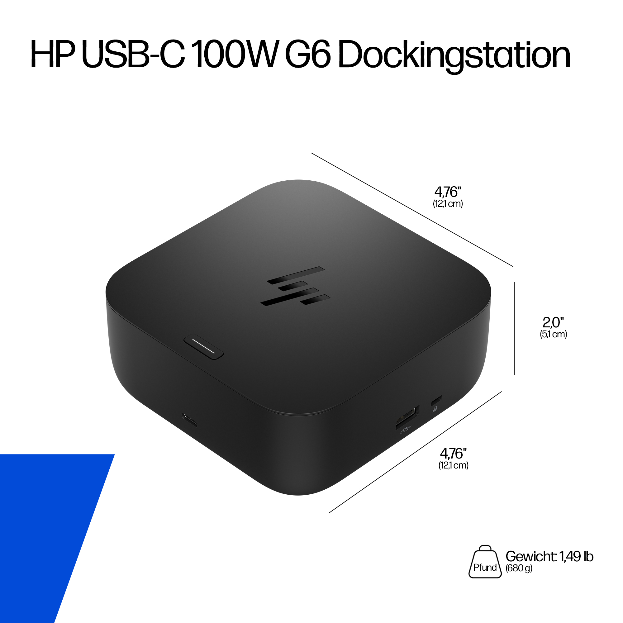 HP Base de acoplamiento USB-C de 100 W G6