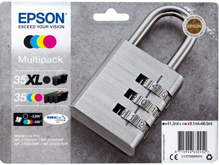 Epson Padlock 35XL ink cartridge 1 pc(s) Original High (XL) Yield Black, Cyan, Magenta, Yellow