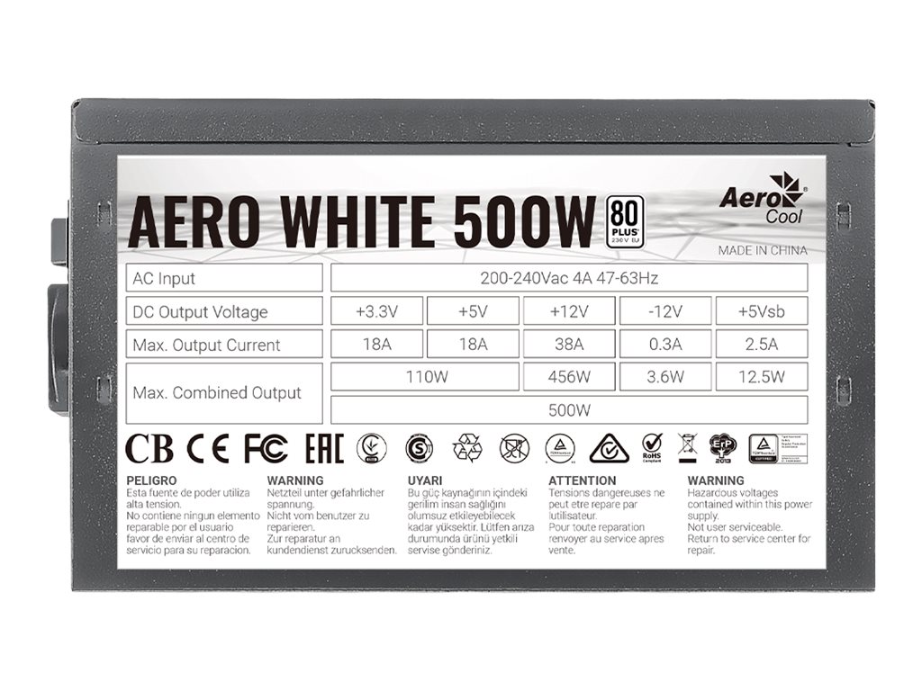 AEROCOOL ADVANCED TECHNOLOGIES AeroCool AERO White 600W - Netzteil (intern)