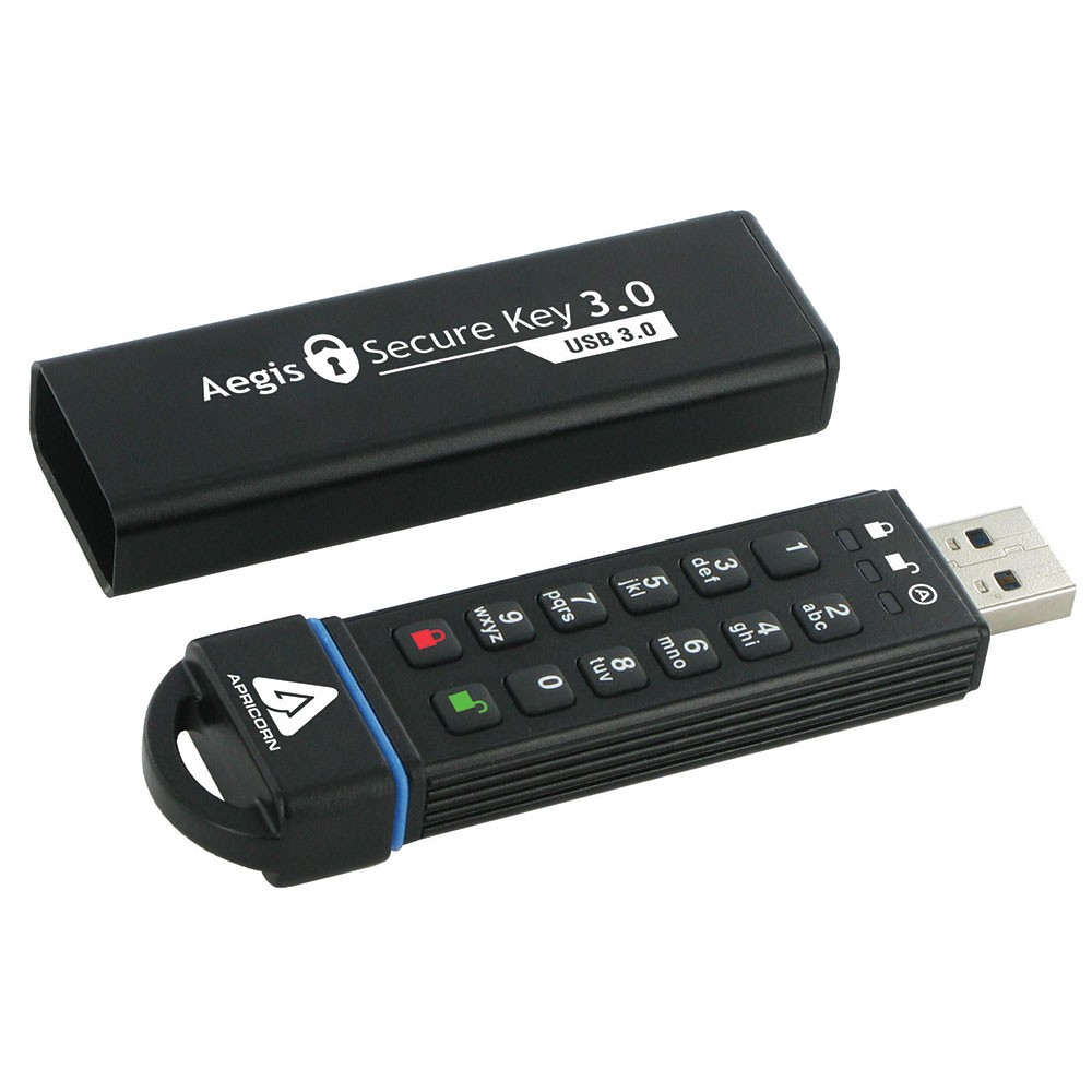 Apricorn Aegis Secure Key 3.0 unit� flash USB 60 GB USB tipo A 3.2 Gen 1 (3.1 Gen 1) Nero