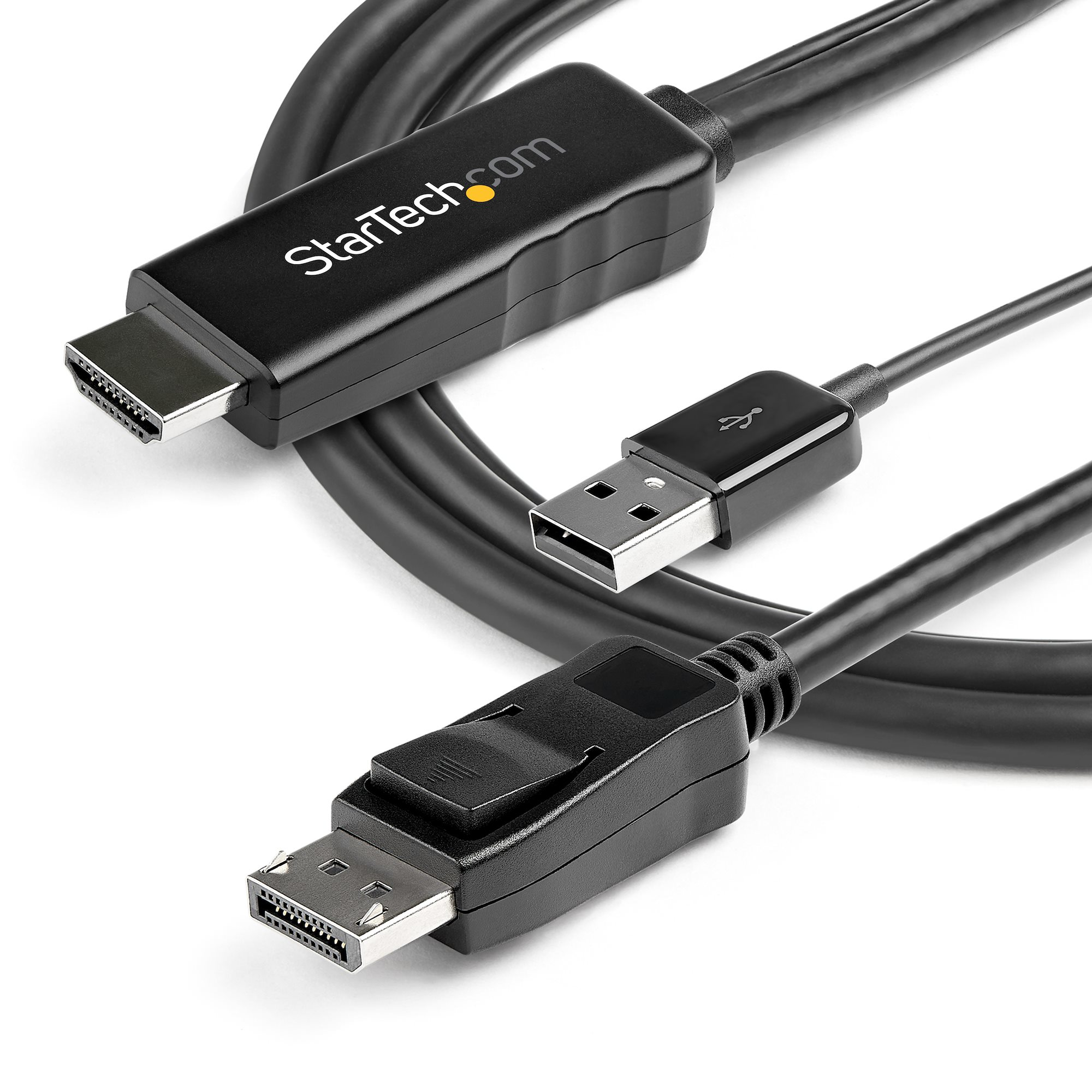 StarTech.com HD2DPMM2M  StarTech.com Câble Adaptateur HDMI vers  DisplayPort de 2m - 4K 30Hz - M/M - Câble Convertisseur Actif HDMI 1.4 vers  DP 1.2 avec Audio - Alimenté par USB 