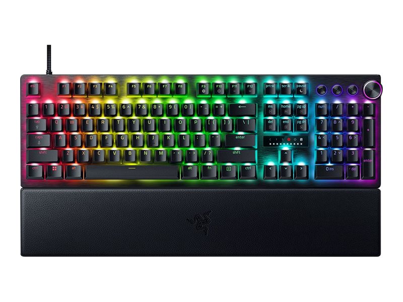Razer Huntsman V3 Pro - Tastatur - 100% - full size - Hintergrundbeleuchtung - USB - QWERTY - USA - Tastenschalter: Razer Analog Optical Switches (Gen-2)