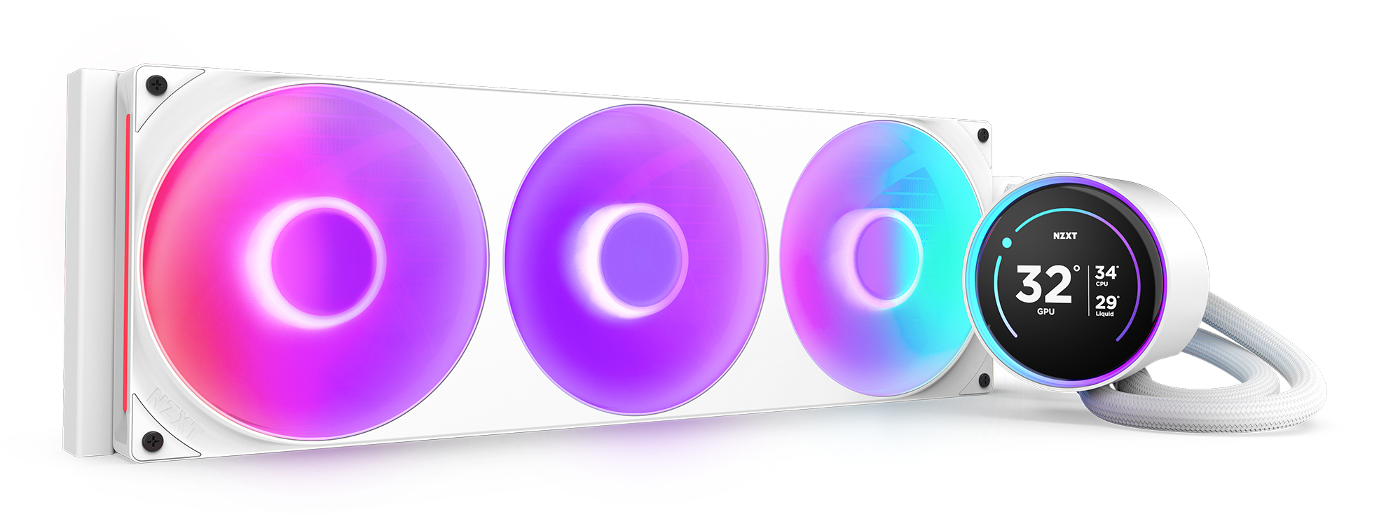 NZXT Kraken Elite 420 RGB Processeur Refroidisseur de liquide tout-en-un 14 cm Blanc 1 pi�ce(s)
