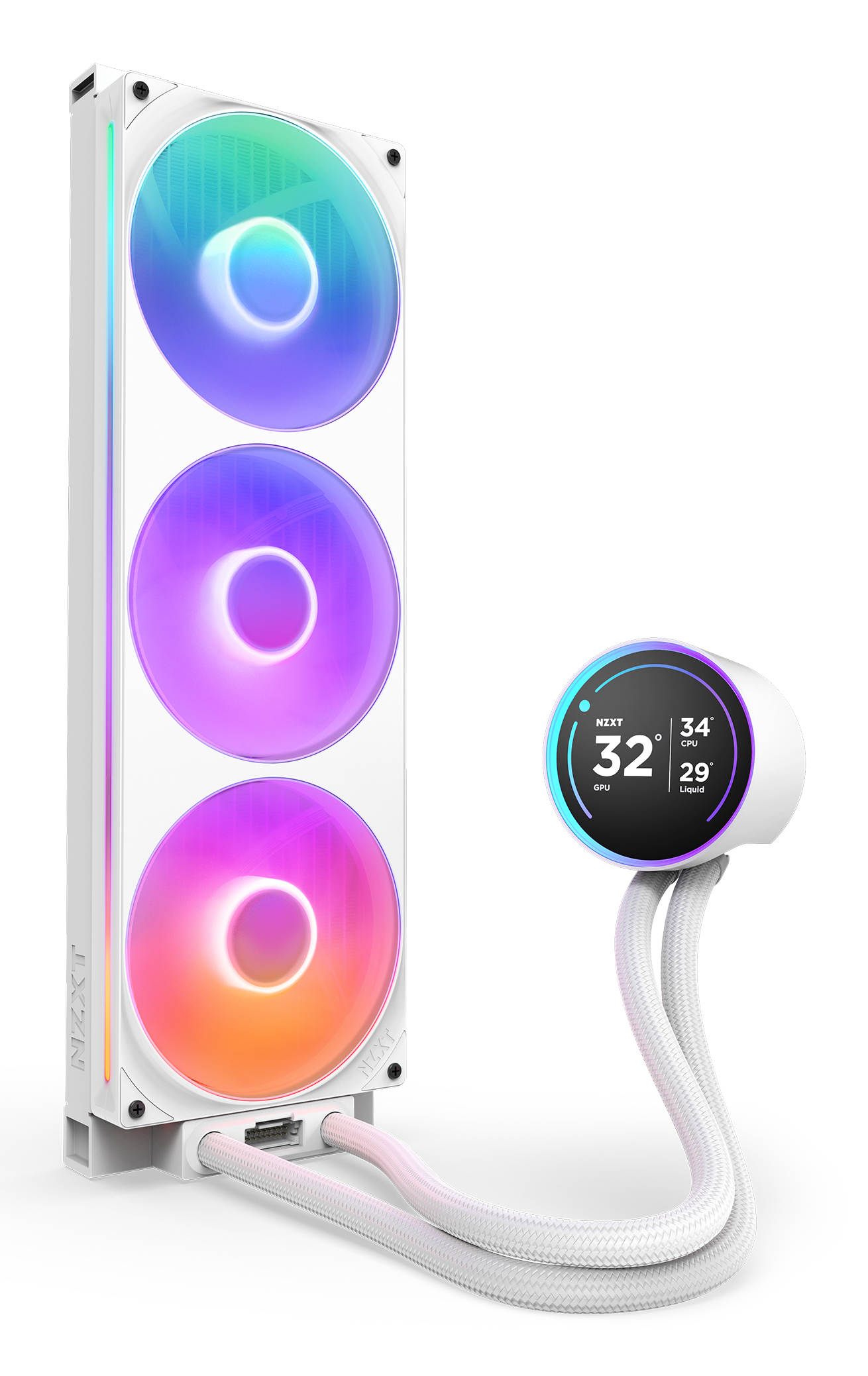 NZXT Kraken Elite 420 RGB Processeur Refroidisseur de liquide tout-en-un 14 cm Blanc 1 pi�ce(s)