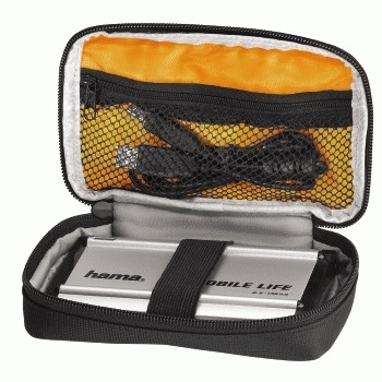 Hama 2.5 HDD Case Black Bird Nylon Negro