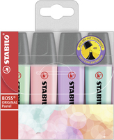 STABILO Boss Original Pastel marker 4 pc(s) Chisel tip Lilac, Mint, Pink, Turquoise