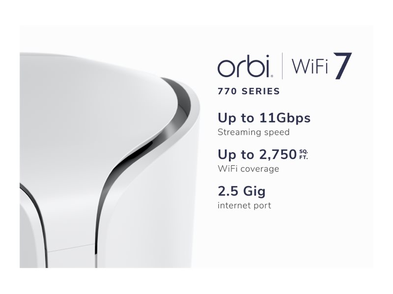 NETGEAR Orbi 770 Tri-bande (2,4 GHz / 5 GHz / 6 GHz) Wi-Fi 7 (802.11be) Blanc 7 Interne