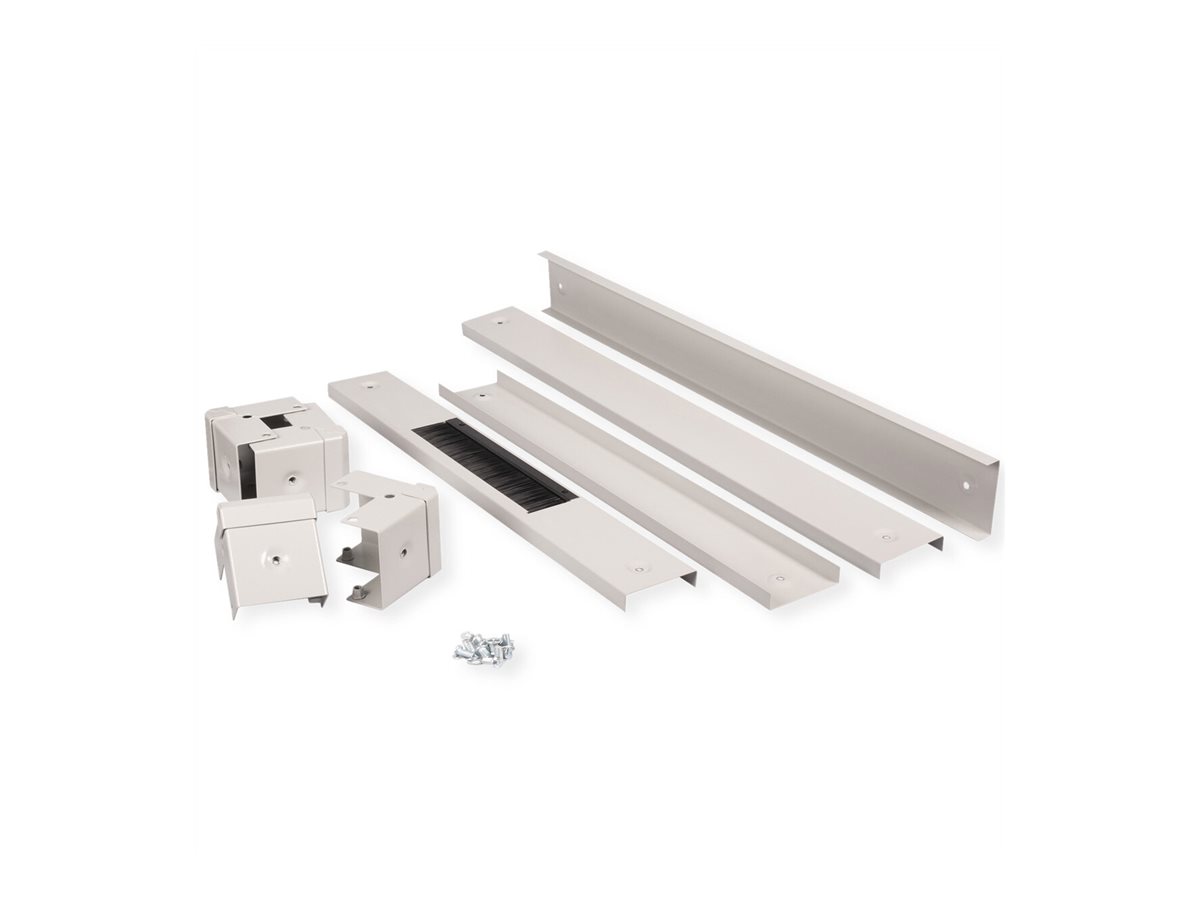 ROLINE Rack-Basis - 800 x 1000 mm (B x T) - RAL 7035, Hellgrau - 48.3 cm (19)