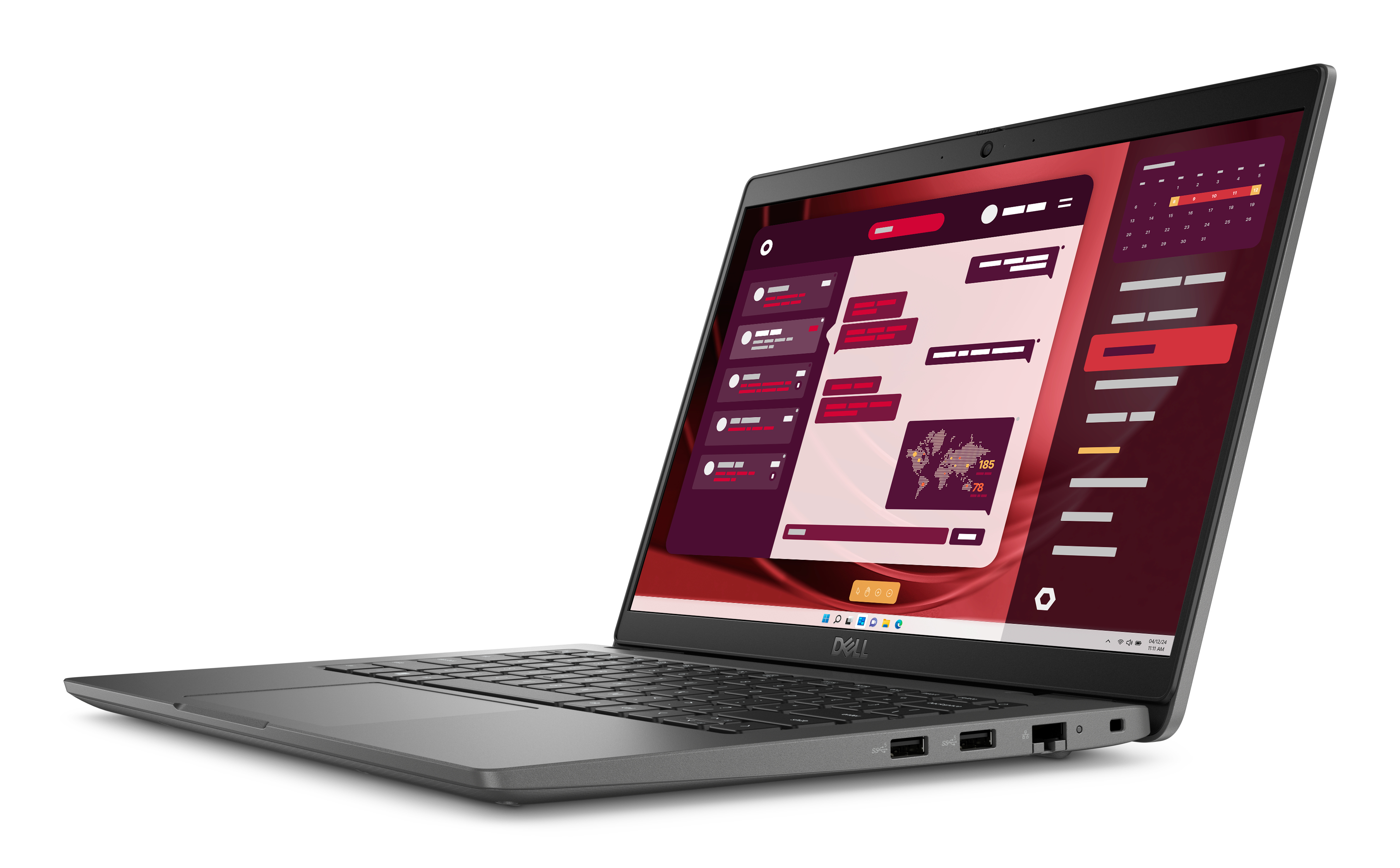 DELL Latitude 3450 Intel� Core i5 i5-1345U Ordinateur portable 35,6 cm (14) Full HD 16 Go DDR5-SDRAM 512 Go SSD Wi-Fi 6E (802.11ax) Windows 11 Pro Allemand Gris