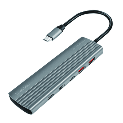 LogiLink USB 3.2 Gen2 Hub 10+1-Port aluminium