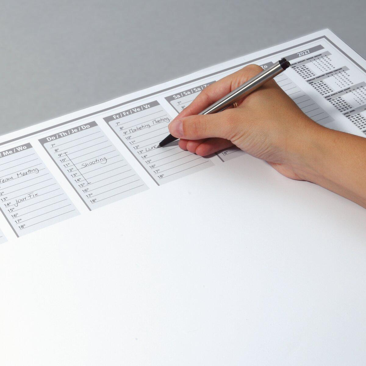 Sigel H6366 protector de escritorio Papel Gris, Blanco