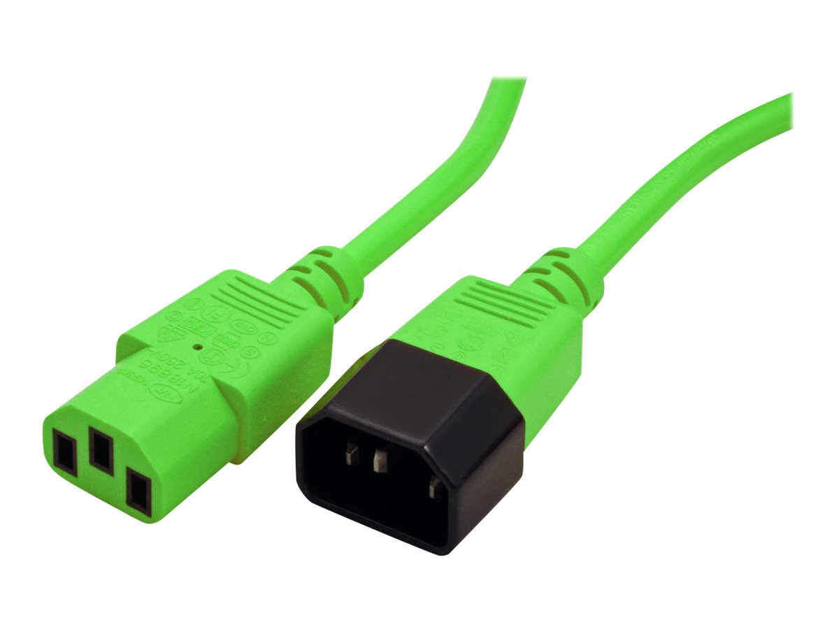 ROLINE 19.08.1528 cable de transmisin Verde 0,8 m C14 acoplador C13 acoplador
