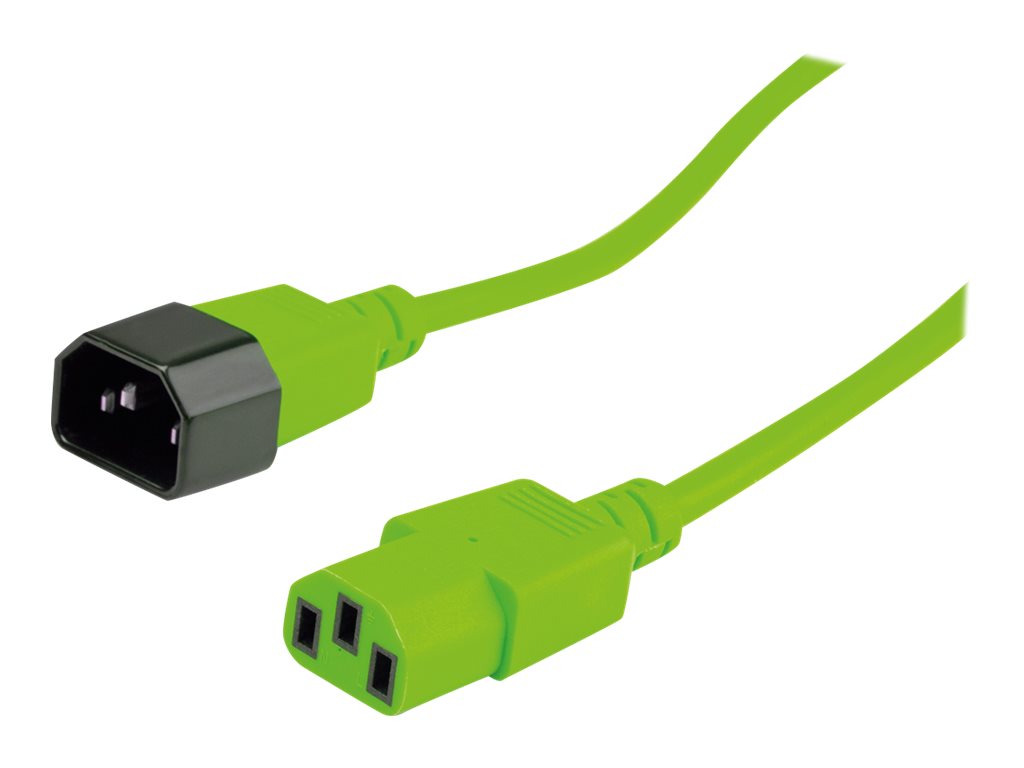ROLINE 19.08.1528 power cable Green 0.8 m C14 coupler C13 coupler