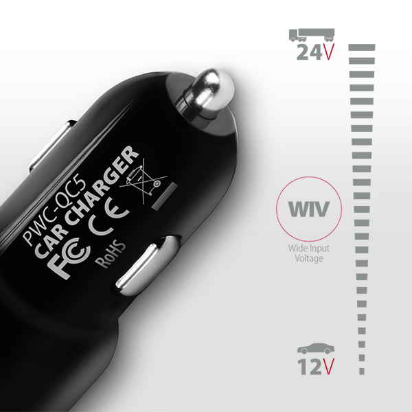 Axagon PWC-QC5 cargador de dispositivo m�vil Smartphone, Tableta Negro Encendedor de cigarrillos Carga r�pida Auto