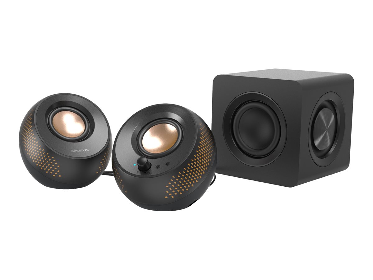 Creative Labs Creative Pebble X Plus - Lautsprechersystem - fr PC - 2.1-Kanal - kabellos - Bluetooth - 15 Watt (Gesamt)