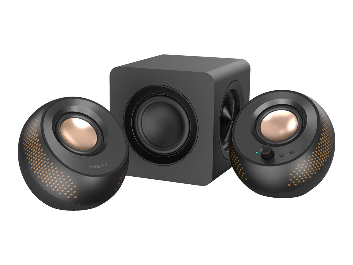 Creative Labs Creative Pebble X Plus - Lautsprechersystem - fr PC - 2.1-Kanal - kabellos - Bluetooth - 15 Watt (Gesamt)
