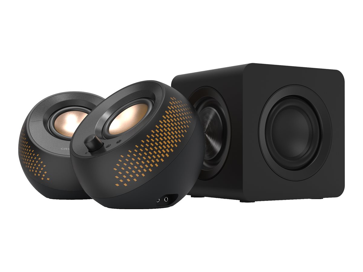 Creative Labs Creative Pebble X Plus - Lautsprechersystem - fr PC - 2.1-Kanal - kabellos - Bluetooth - 15 Watt (Gesamt)