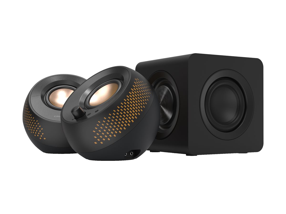 Creative Labs Creative Pebble X Plus - Lautsprechersystem - fr PC - 2.1-Kanal - kabellos - Bluetooth - 15 Watt (Gesamt)