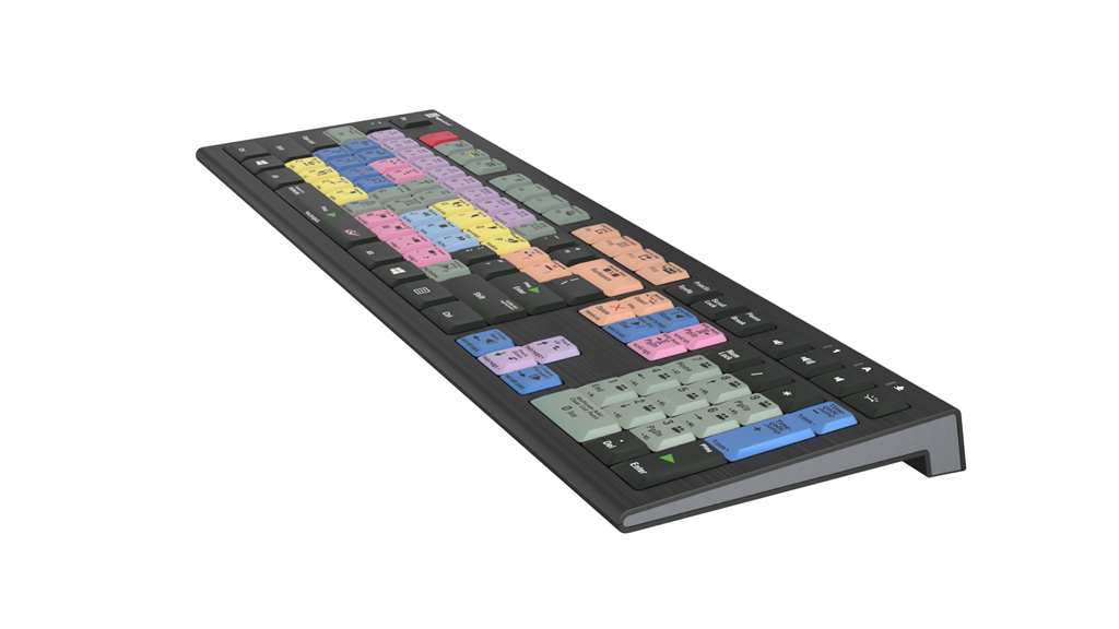Logickeyboard LKB-EDIUS-A2PC-DE clavier USB QWERTZ Allemand Noir