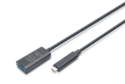 DIGITUS Aktives USB 3.2 Gen2 10G Verlngerungskabel, USB-C - USB-A, 5m