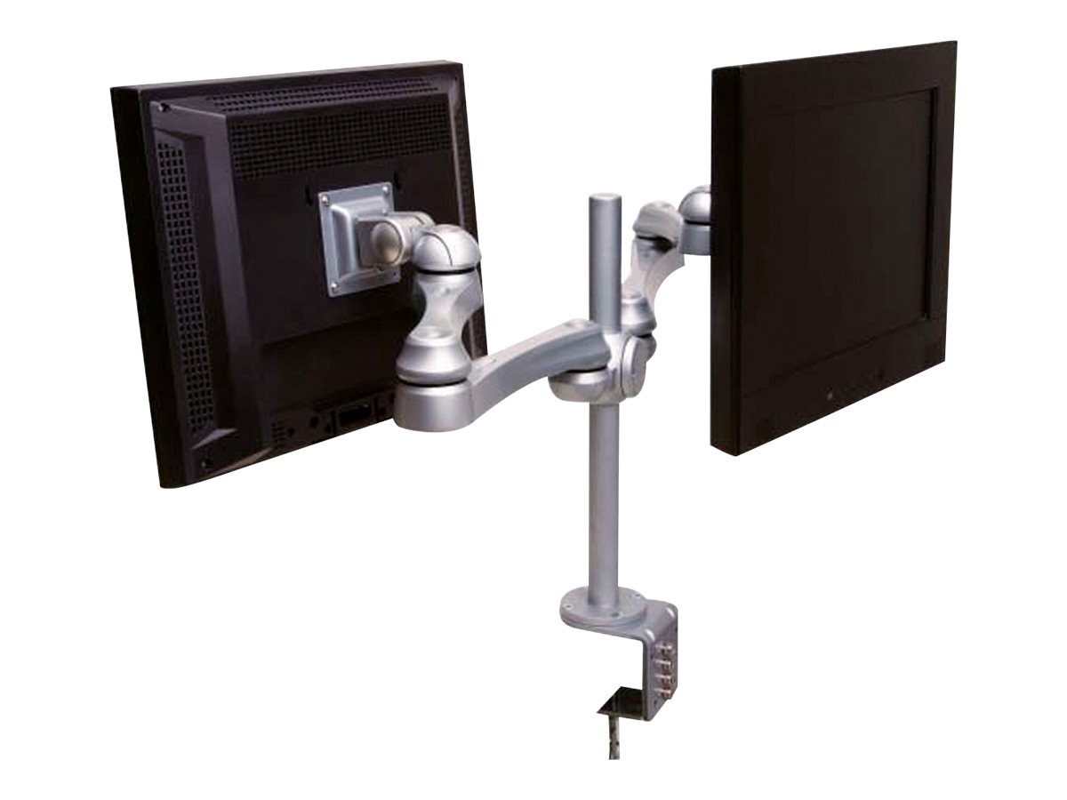 ROLINE Dual LCD Monitor Arm, Desk Clamp, 4 Joints
