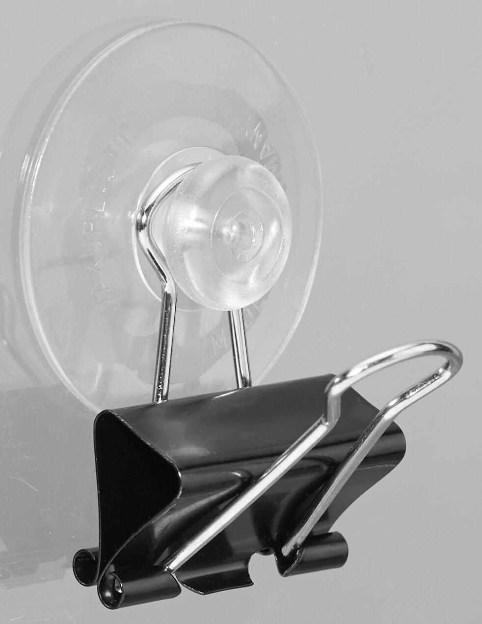 Gowi 2 Saugn�pfe mit Foldbackklammer schwarz 2.5 cm