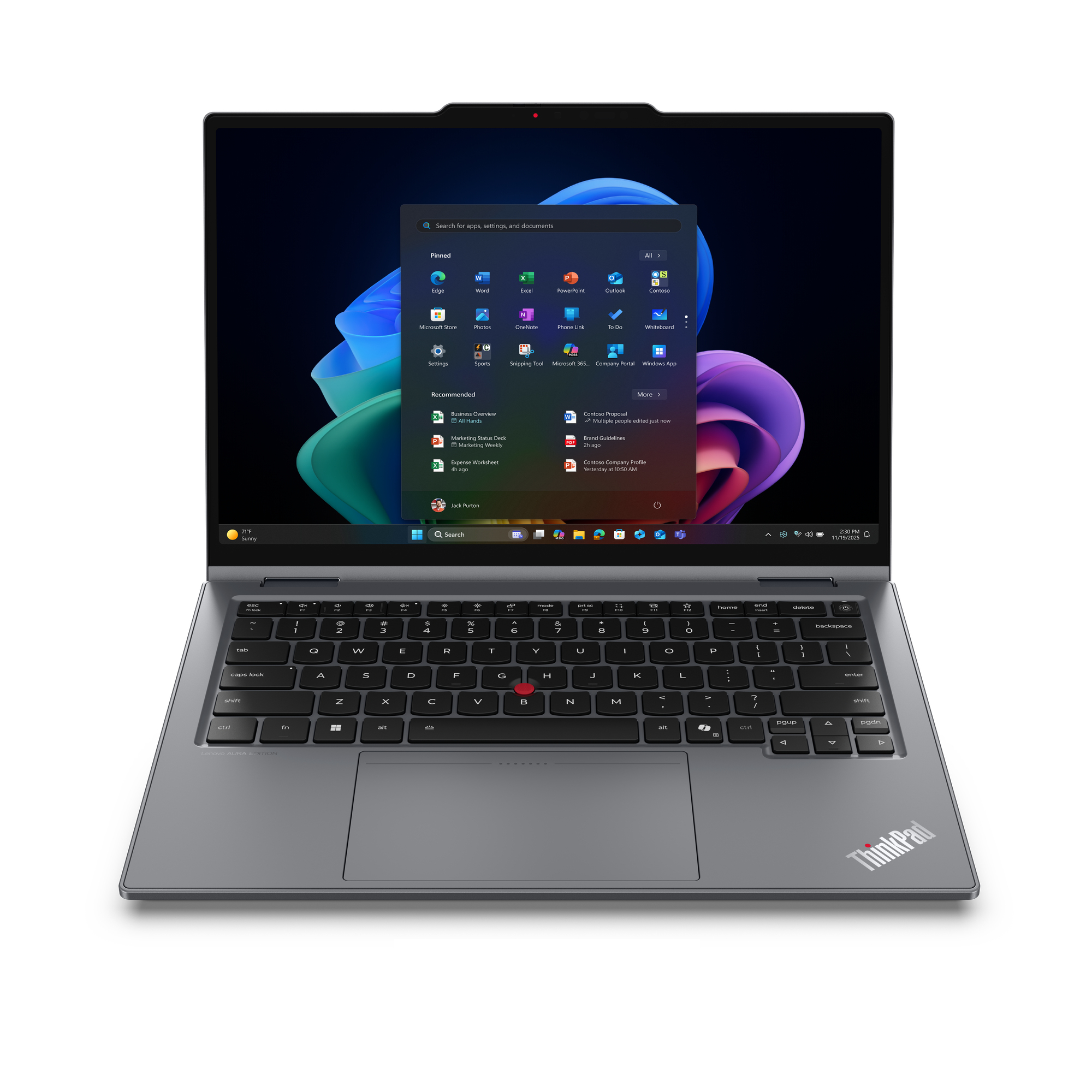 Lenovo ThinkPad X1 2-in-1 Gen 11 21V9 - Aura Edition - Flip-Design - Intel Core Ultra 7 355 - Evo - Win 11 Pro - Intel Graphics - 32 GB RAM - 1 TB SSD TCG Opal Encryption 2, NVMe - 35.6 cm (14)