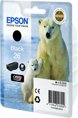 Epson Polar bear Singlepack Black 26 Claria Premium Ink