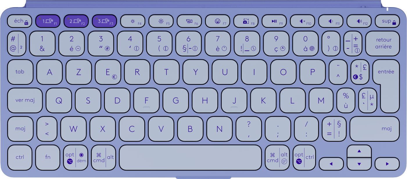 Logitech Keys-To-Go 2 clavier Universel Bluetooth AZERTY Franais Lilas