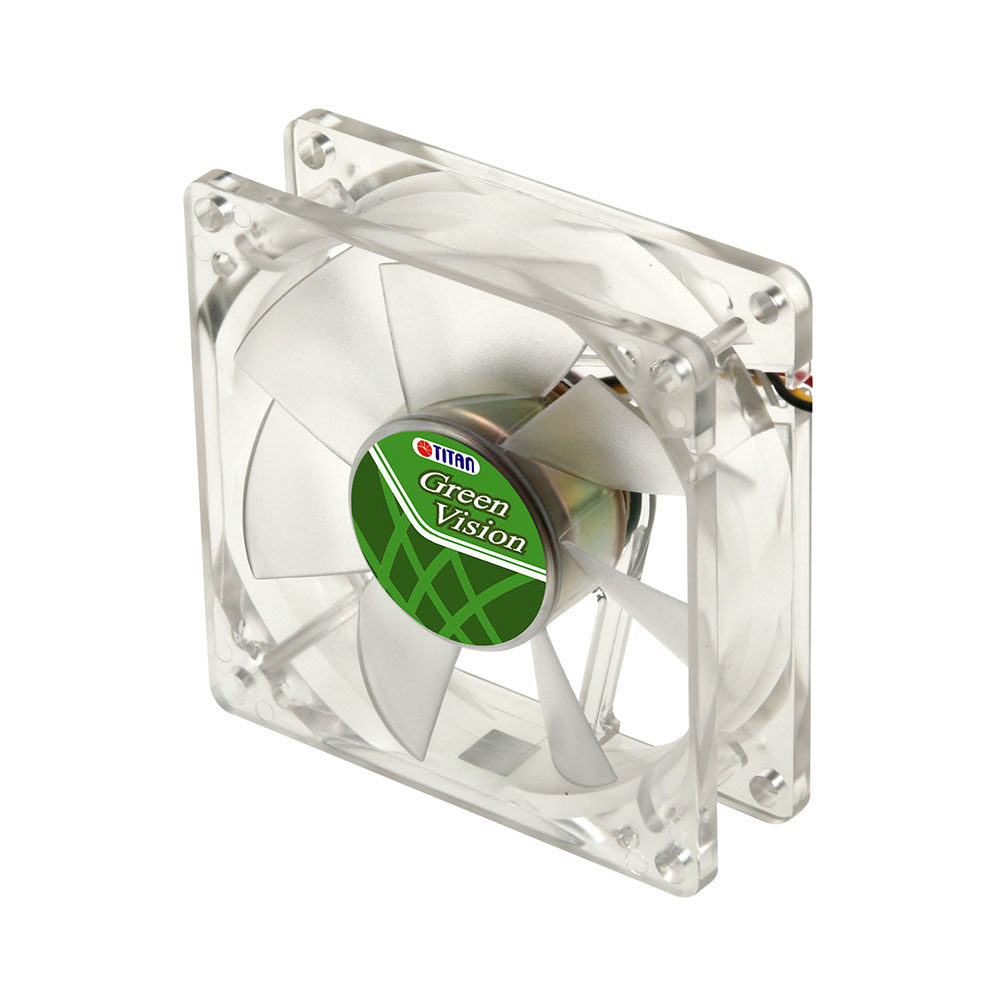 Titan TFD-9225GT12Z/V2(RB) sistema di raffreddamento per computer Case per computer Ventilatore 9,2 cm Trasparente