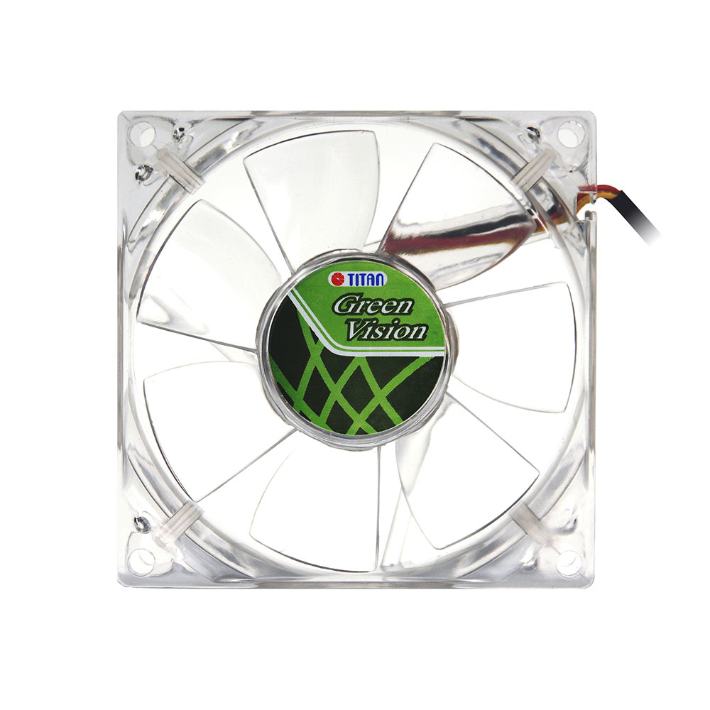 Titan TFD-9225GT12Z/V2(RB) sistema di raffreddamento per computer Case per computer Ventilatore 9,2 cm Trasparente