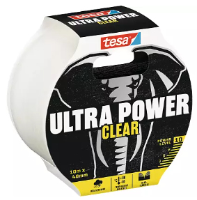 Tesa Klebeband Ultra Power Clear 48 mm x 10 m Transparent