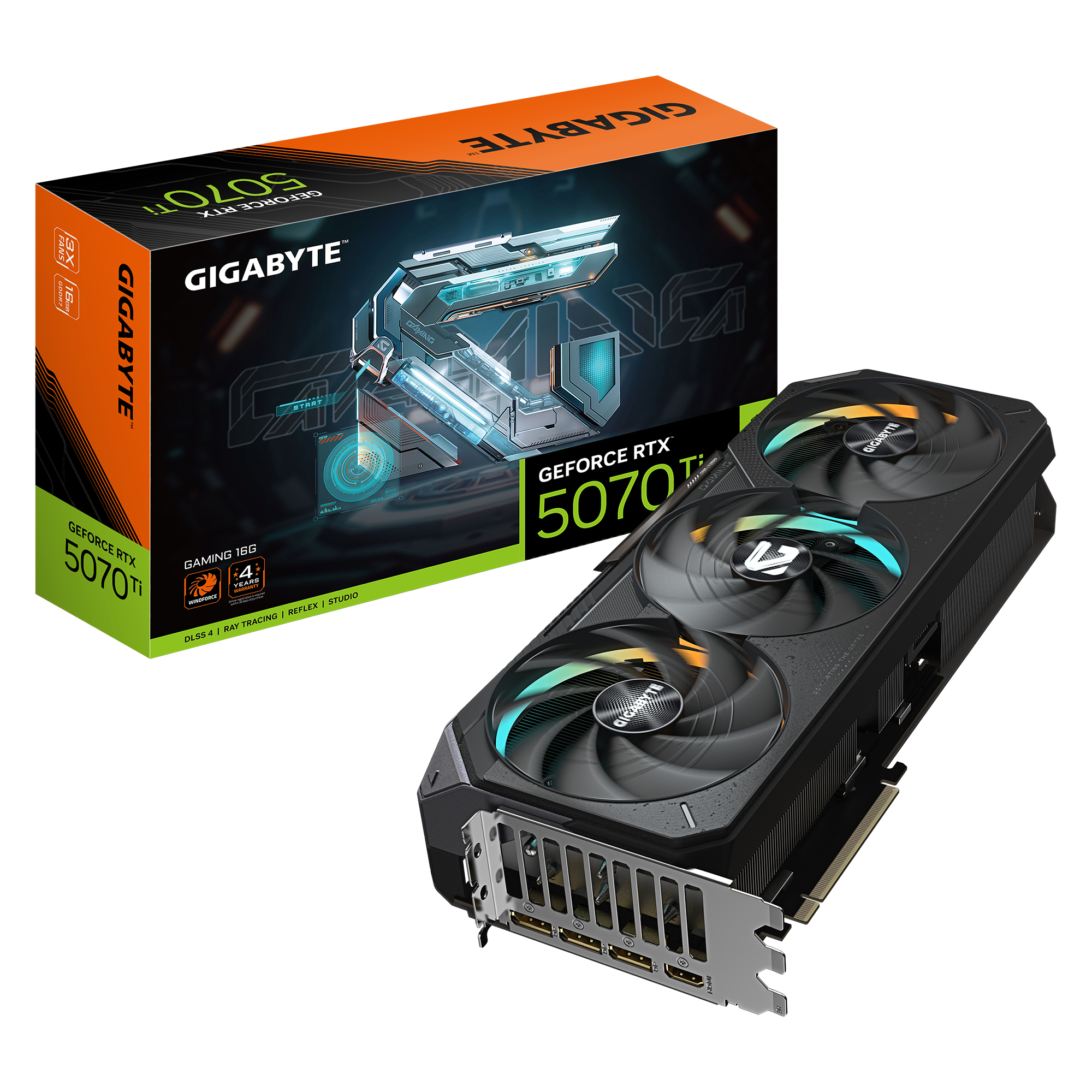 Gigabyte GeForce RTX 5070 Ti GDDR7 - Grafikkarte - 16.384 MB