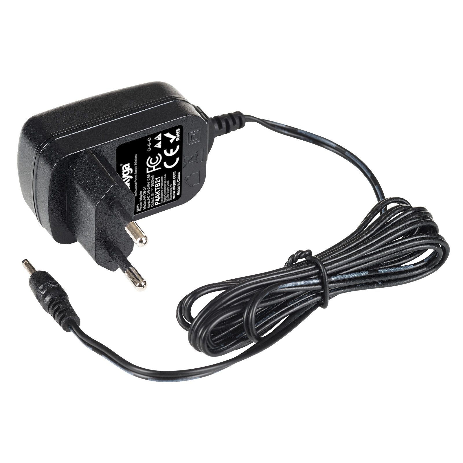 Akyga AK-TB-21 adaptador e inversor de corriente Interior 10 W Negro