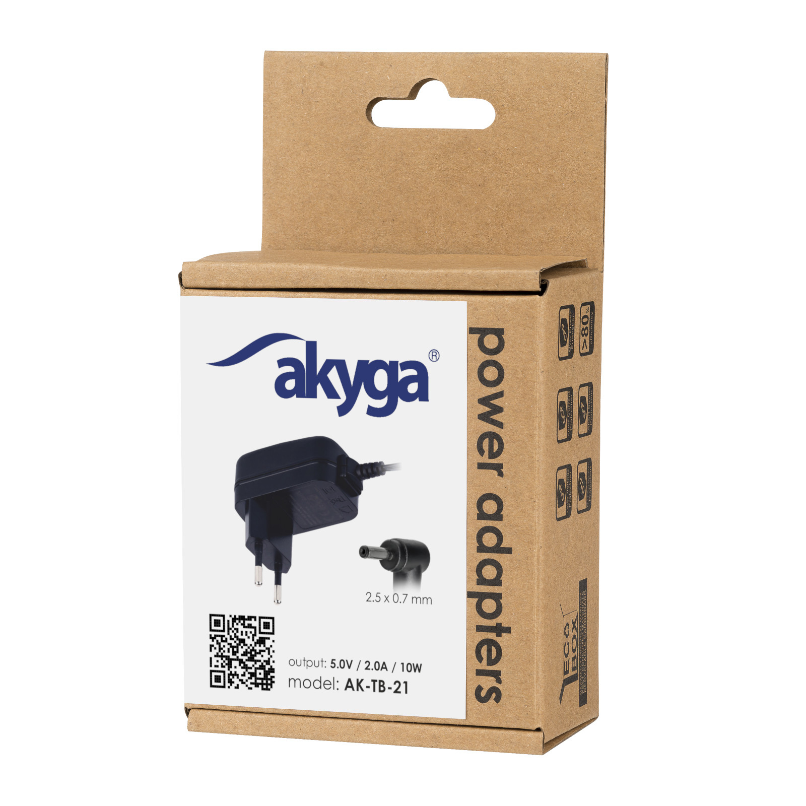 Akyga AK-TB-21 adaptador e inversor de corriente Interior 10 W Negro