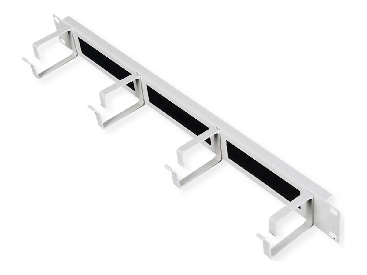 ROLINE Patch Panel - 44 x 60 mm, mit B�rstenstreifen - Hellgrau, RAL 7035 - 1U - 48.3 cm (19)