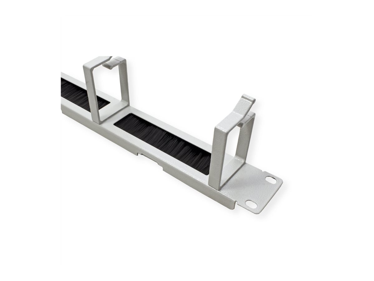 ROLINE Patch Panel - 44 x 60 mm, mit B�rstenstreifen - Hellgrau, RAL 7035 - 1U - 48.3 cm (19)